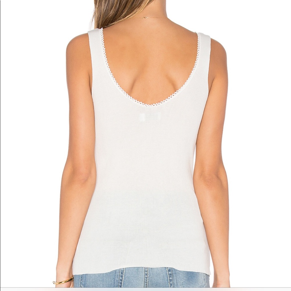 Frame Denim Le Lace Rib Tank - Picture 4 of 6